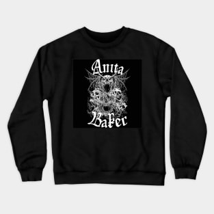 Anita Baker Sweet Love Metal Illustration Skull Horror Crewneck Sweatshirt